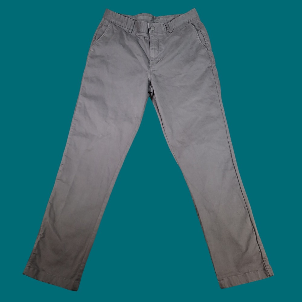 Spoke Heroes Pants Mens 33 Grey Chino Build C Flat Front Trousers